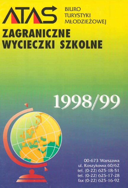 Katalog 1998/99 wycieczki szkolne